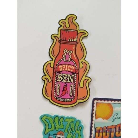 Dutch Bros Stickers Lot Of 5 From 2023, Dutch Dad Spicy Szn Skeleton Etc - Picture 3 of 6